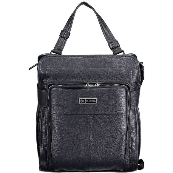 La Martina Leather Backpack Model LA20553 Women Blue Backpacks